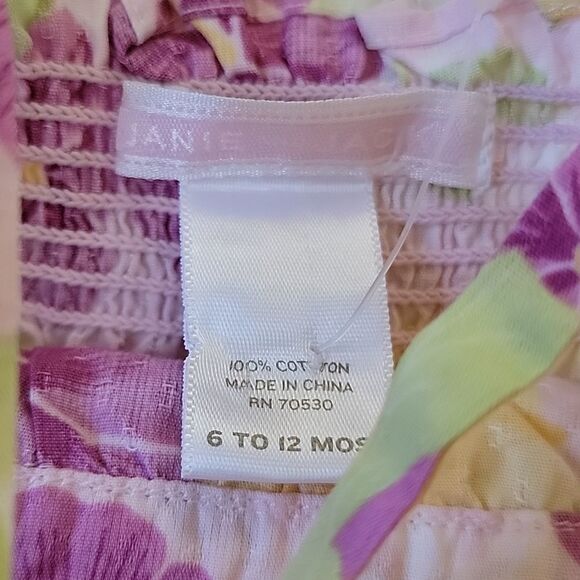 JANIE AND JACK 2-PIECE FLORAL CAPRI AND TANK TOP SET, SIZE 6-12 MONTHS - Picture 6 of 11